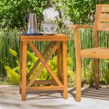 Amazon Teak Acacia Wood Accent Table