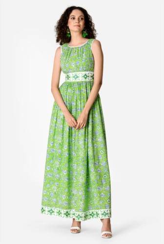 Floral print maxi dress 