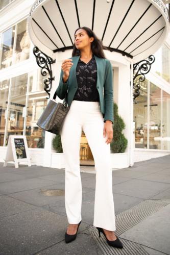 Dress Pant Yoga Pants - Creme